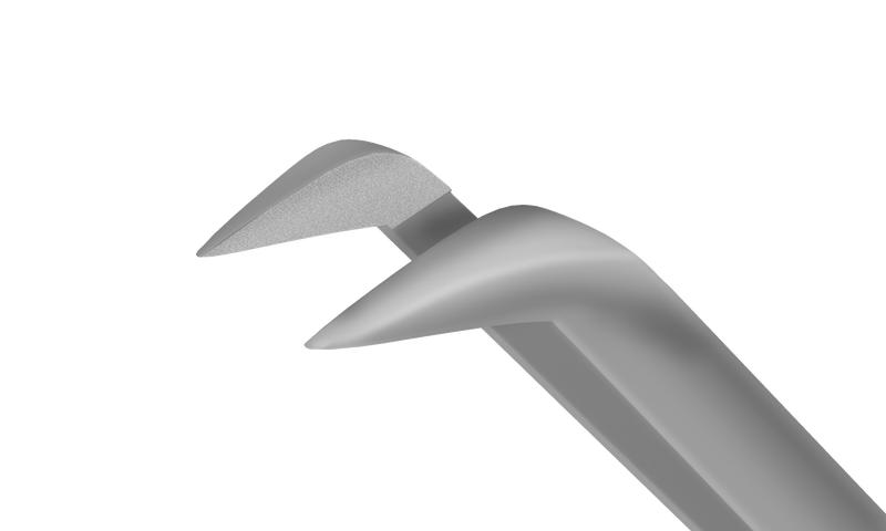 071R 4-0300S Utrata Capsulorhexis Forceps, Cystotome Tips, 11.50 mm Straight Jaws, Flat Handle, Length 82 mm, Stainless Steel