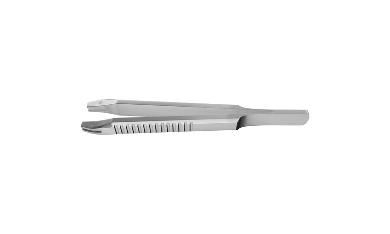 999R 4-0395/SFS Capsulorhexis Forceps with Scale (2.50/5.00 mm), Cross-Action, for 1.50 mm Incisions, Curved Stainless Steel Jaws (8.50 mm), Short Lever (16.00 mm), Short (71 mm) Flat Stainless Steel Handle, Length 90 mm