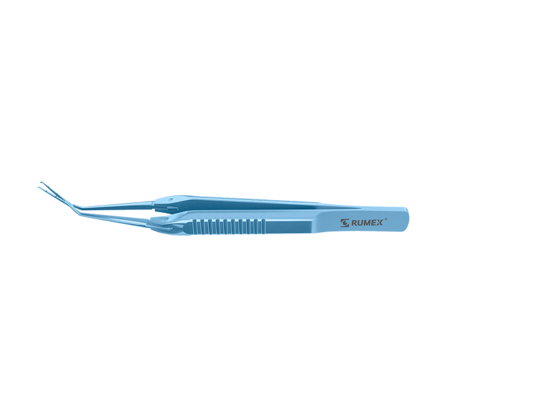 999R 4-03962/SFT Capsulorhexis Forceps with Scale (2.50/5.00 mm), Cross-Action, for 1.50 mm Incisions, Straight Titanium Jaws (8.50 mm), Long Lever (26.00 mm), Short (71 mm) Flat Titanium Handle, Length 100 mm