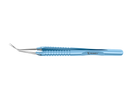 999R 4-03962/LR Capsulorhexis Forceps with Scale (2.50/5.00 mm), Cross-Action, for 1.50 mm Incisions, Straight Stainless Steel Jaws (8.50 mm), Long Lever (26.00 mm), Long (101 mm) Round Titanium Handle, Length 130 mm