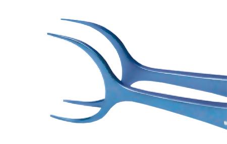 493R 4-08011T Nevyas-Wallace Fixation Forceps, 0.12 mm, 1x2 Teeth, Straight, Round Handle, Length 105 mm, Titanium