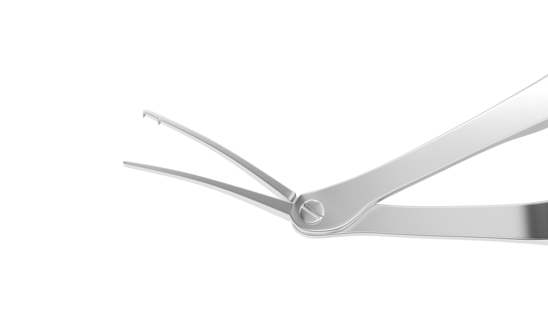 155R 4-21741 Foldable Lens Removing Forceps, Length 114 mm, Squeeze Titanium Handle