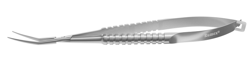 693R 4-20111S ICL Cartridge Loading Forceps, Angled 30° Long Jaws, Round Handle, Length 120 mm, Stainless Steel