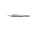 999R 4-0395/SFS Capsulorhexis Forceps with Scale (2.50/5.00 mm), Cross-Action, for 1.50 mm Incisions, Curved Stainless Steel Jaws (8.50 mm), Short Lever (16.00 mm), Short (71 mm) Flat Stainless Steel Handle, Length 90 mm