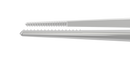 621R 4-100S Iris Forceps with Serrations, Straight Shafts, Flat Serrated Handle, Length 72 mm, Stainless Steel