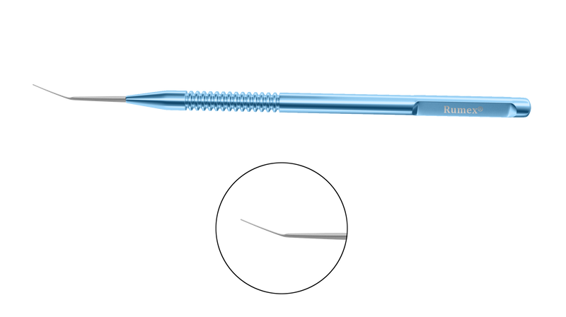 389R 13-014 Straight Spatula, 1.00 mm Wide, 13.00 mm Long, Length 122 mm, Round Titanium Handle