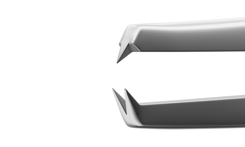 105R 4-0601S Castroviejo Suturing Forceps, 0.30 mm, 1x2 Teeth, 6.00 mm Tying Platform, Flat Handle, Length 108 mm, Stainless Steel