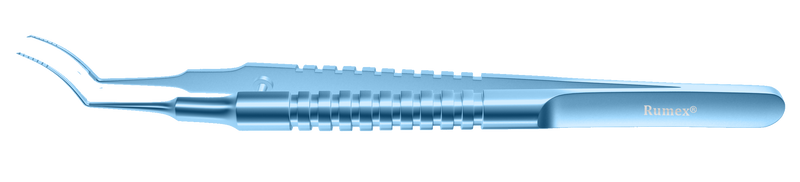 073R 4-03315T Utrata Capsulorhexis Forceps with Scale (6 Engravings, 1.00 mm), Cystotome Tips, 11.50 mm Curved Jaws, Round Handle, Length 110 mm, Titanium
