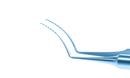 073R 4-03315T Utrata Capsulorhexis Forceps with Scale (6 Engravings, 1.00 mm), Cystotome Tips, 11.50 mm Curved Jaws, Round Handle, Length 110 mm, Titanium