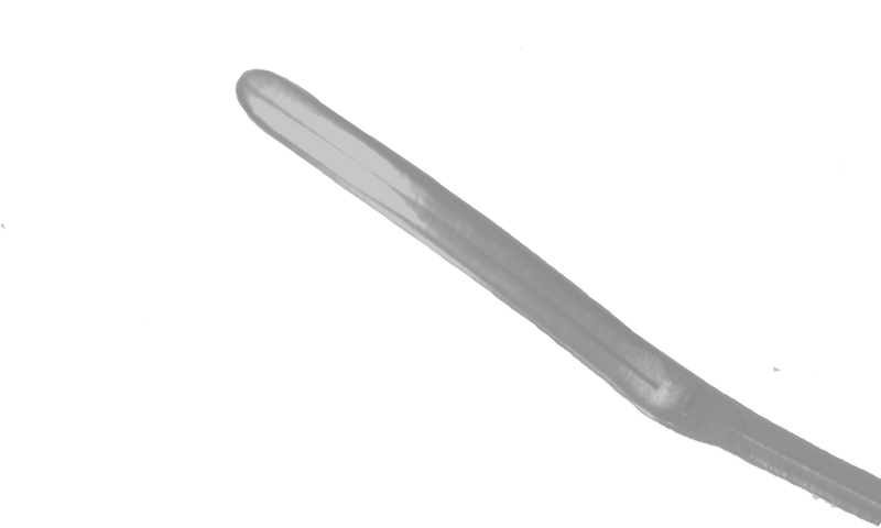 354R 13-171 Spatula for DALK Procedure, 1.00 x 9.00 mm Tip, Length 122 mm, Round Titanium Handle