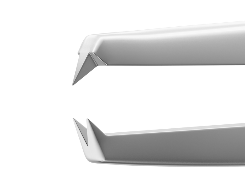 851R 4-0606S Paufique Suturing Forceps, 0.50 mm, 1x2 Teeth, 6.00 mm Tying Platform, Flat Handle, Length 87 mm, Stainless Steel