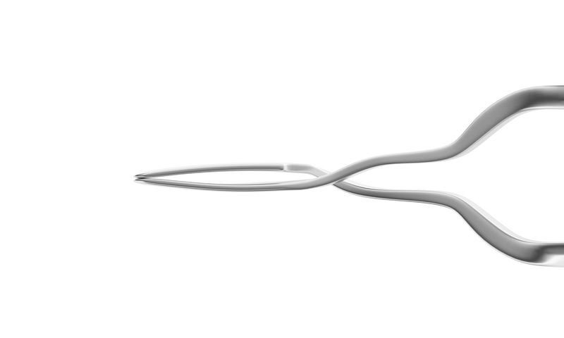 639R 4-2113S MacDonald Style Inserting Forceps, Cross-Action, Length 107 mm, Stainless Steel