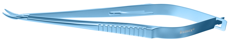 194R 8-100T Castroviejo Needle Holder, Standard Jaws, 11.00 mm Gripping Surface, Curved, with Lock, Length 140 mm, Titanium