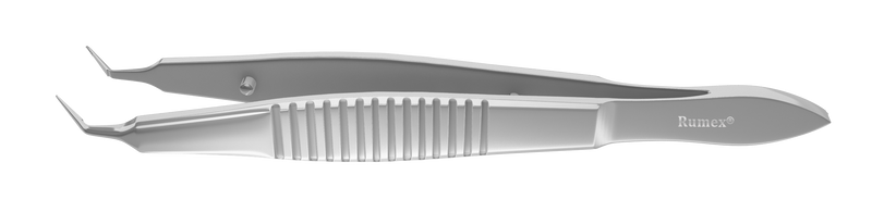 184R 4-2012S Stodulka Forceps for Small-Incision Lenticule Extraction (ReLEx SMILE), Angled, Flat Handle, Length 100 mm, Stainless Steel