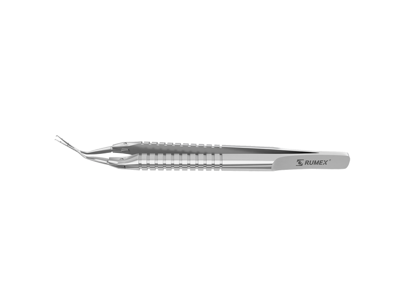 999R 4-0396/MRS Capsulorhexis Forceps with Scale (2.50/5.00 mm), Cross-Action, for 1.50 mm Incisions, Straight Stainless Steel Jaws (8.50 mm), Short Lever (16.00 mm), Medium (91 mm) Round Stainless Steel Handle, Length 110 mm