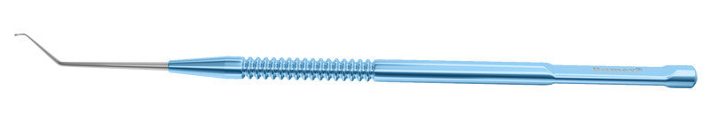 250R 7-075 Intraocular Manipulator with Ball Tip, Angled, 0.50 mm Ball Tip, Length 121 mm, Round Titanium Handle