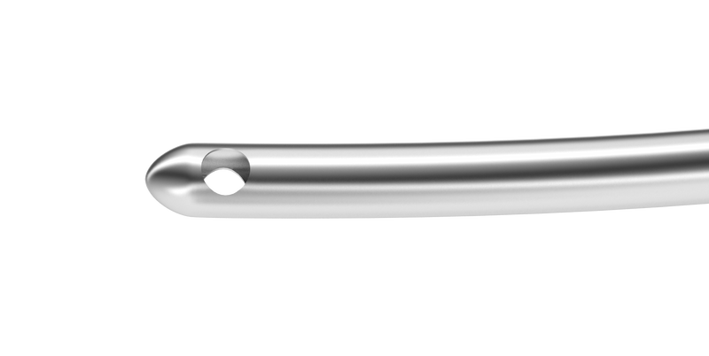 151R 7-0813 Irrigation Handpiece for Bimanual Technique, Curved, 21 Ga, Two Ports on Side 0.50 mm, Length 104 mm, Titanium Handle