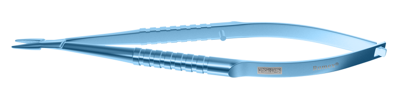 421R 8-013T Barraquer Needle Holder, 12.00 mm Standard Jaws, Straight, without Lock, Small Size, Length 100 mm, Titanium