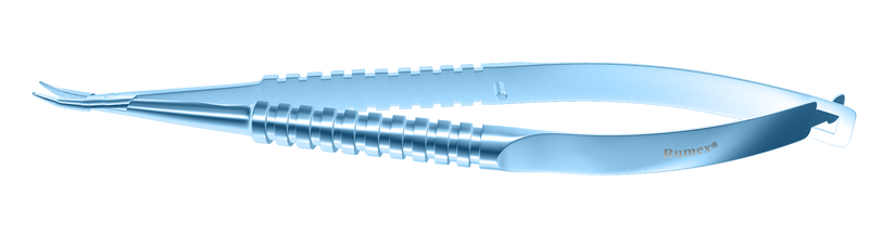093R 8-051T Barraquer Needle Holder, 8.00 mm Extra Fine Jaws, Curved, without Lock, Long Size, Length 125 mm, Titanium