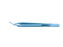 999R 4-0396/LFT Capsulorhexis Forceps with Scale (2.50/5.00 mm), Cross-Action, for 1.50 mm Incisions, Straight Titanium Jaws (8.50 mm), Short Lever (16.00 mm), Long (101 mm) Flat Titanium Handle, Length 120 mm