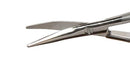 147R 11-034S Universal Corneal Scissors, Blunt Tips, 7.50 mm Curved Blades, Round Handle, Length 110 mm, Stainless Steel