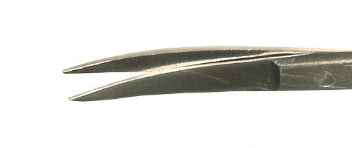 343R 11-101S Knapp Curved Strabismus Scissors, Ring Handle, Length 115 mm, Stainless Steel