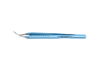 999R 4-0396/LR Capsulorhexis Forceps with Scale (2.50/5.00 mm), Cross-Action, for 1.50 mm Incisions, Straight Stainless Steel Jaws (8.50 mm), Short Lever (16.00 mm), Long (101 mm) Round Titanium Handle, Length 120 mm