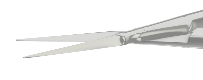 233R 11-056S Gills-Vannas Capsulotomy Scissors, Straight, Sharp Tips, 10.00 mm Blades, Flat Handle, Length 88 mm, Stainless Steel