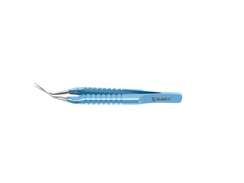 999R 4-0396/SR Capsulorhexis Forceps with Scale (2.50/5.00 mm), Cross-Action, for 1.50 mm Incisions, Straight Stainless Steel Jaws (8.50 mm), Short Lever (16.00 mm), Short (71 mm) Round Titanium Handle, Length 90 mm