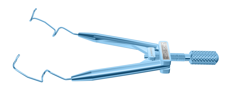 047R 14-041T Lieberman Nasal Speculum, 14.00 mm V-Shaped Blades, Round Branches, Adult Size, Length 70 mm, Titanium