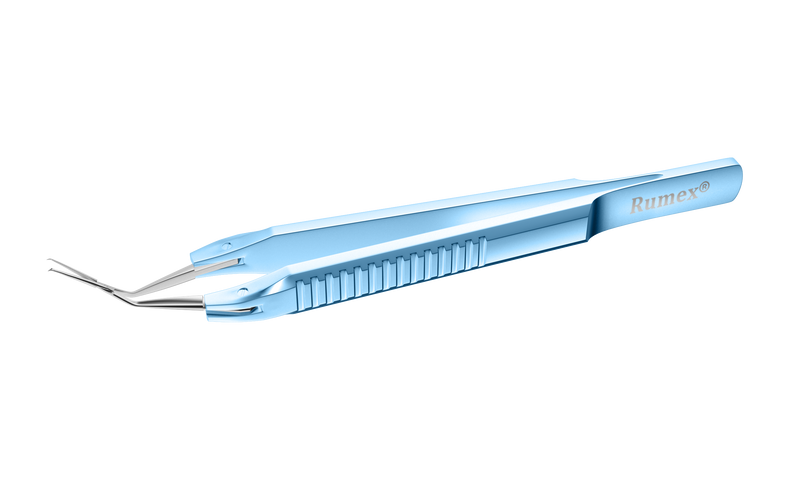 571R 4-0396 Capsulorhexis Forceps with Scale (2.50/5.00 mm), Cross-Action, for 1.50 mm Incisions, Straight Stainless Steel Jaws (8.50 mm), Short Lever (16.00 mm), Medium (91 mm) Flat Titanium Handle, Length 110 mm