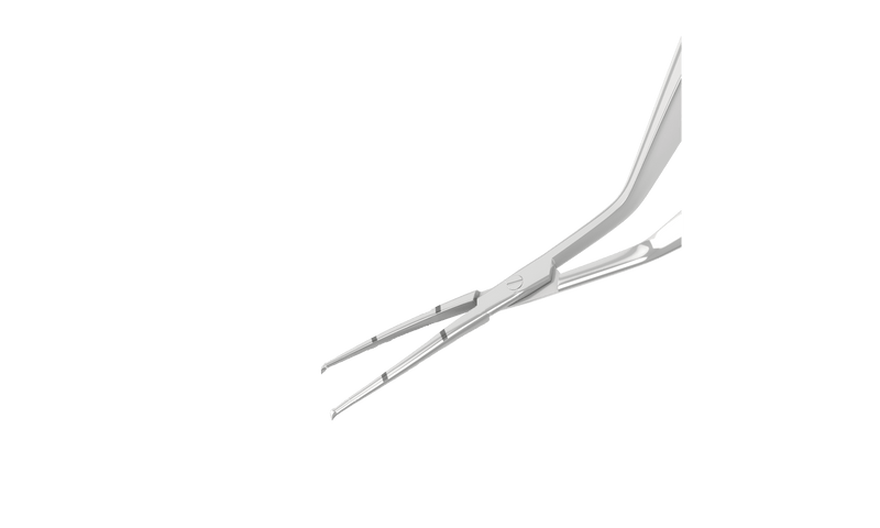 571R 4-0396 Capsulorhexis Forceps with Scale (2.50/5.00 mm), Cross-Action, for 1.50 mm Incisions, Straight Stainless Steel Jaws (8.50 mm), Short Lever (16.00 mm), Medium (91 mm) Flat Titanium Handle, Length 110 mm