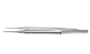 682R 4-0551S Straight Corneal Forceps, Bonn-Catalano Type, 0.12 mm, 1x2 Teeth, Round Handle, Length 105 mm, Stainless Steel
