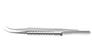 087R 4-186S Tennant Curved Tying Forceps, Extra-Delicate Tips, for 9-0 To 11-0 Sutures, Round Handle, Length 107 mm, Stainless Steel