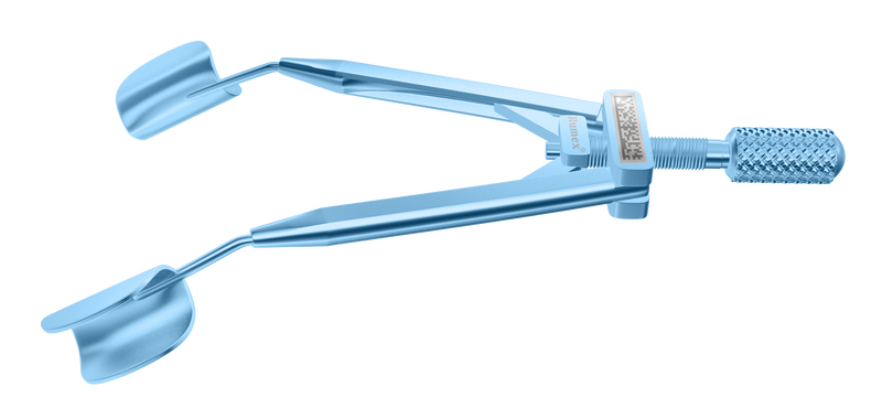 172R 14-0601T Kershner Reversible Speculum, 14.00 mm Solid Blades, Flat Branches, Length 70 mm, Titanium