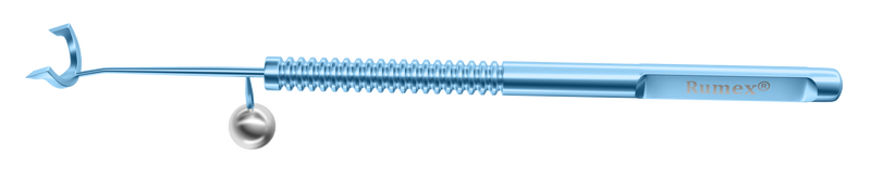 175R 3-192 Lum LRI Gravity Axis Marker, Pre-Op, 14.00 mm, Angled, Horizontal Axis 3' and 9', Length 140 mm, Round Titanium Handle, Stainless Steel Gravity System