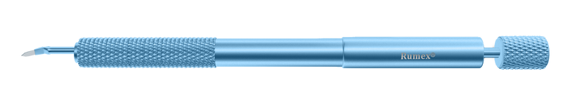 254R 6-20/6-092 Diamond Knife for Glaucoma, Crescent Blade, 2.00 mm, Length 117 mm, Angled Titanium Handle