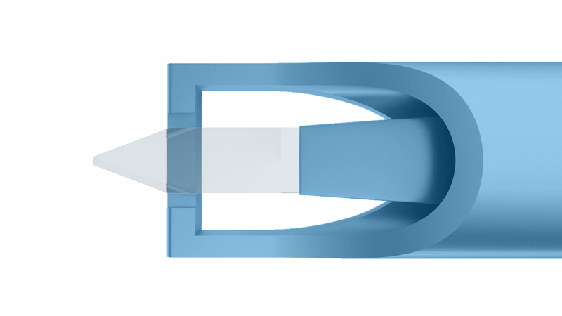 023R 6-322/6-0531 LRI Diamond Knife, 20° Trifacet Blade, 1.00 mm, Calibration Mechanism with 3 Preset Depths of 500, 550, and 600 Microns, Length 125 mm, Titanium Handle