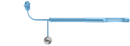 243R 3-1941 Rumex Toric Combo Marker, Horizontal 0-0 Axis, Length 125 mm, Round Titanium Handle, Stainless Steel Gravity System