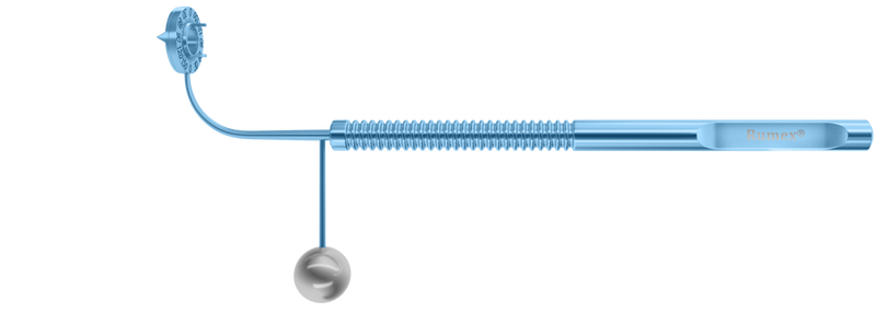 243R 3-1941 Rumex Toric Combo Marker, Horizontal 0-0 Axis, Length 125 mm, Round Titanium Handle, Stainless Steel Gravity System