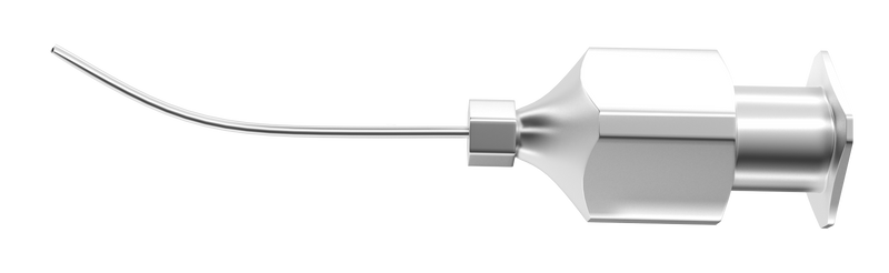 849R 15-013-19 Sub-Tenon's Anesthesia Cannula, Curved, Flattened Tip, 19 Ga x 25 mm, Front Opening