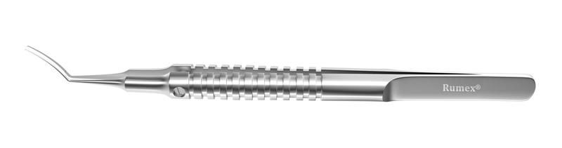 026R 4-0312S Microcoaxial Capsulorhexis Forceps, Ultrathin, 11.50 mm Curved Jaws, for 2.00 mm Incision, with Alignment Mechanism, Length 106 mm, Stainless Steel