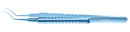 014R 4-0331T Utrata Capsulorhexis Forceps, Cystotome Tips, 11.50 mm Curved Jaws, Round Handle, Length 110 mm, Titanium