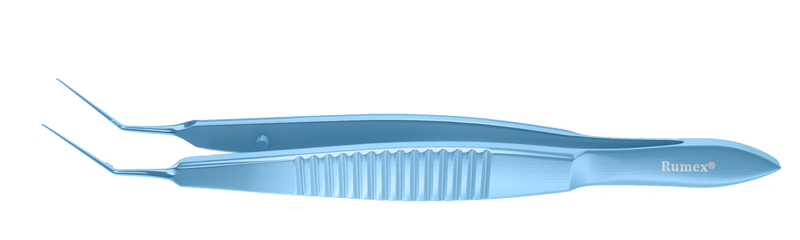 276R 4-0352T Nevyas Capsulorhexis Forceps, Cystotome Triangular Claw-Shaped Tips, 11.50 mm Straight Jaws, Flat Handle, Length 105 mm, Titanium