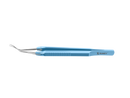 999R 4-03952/MF Capsulorhexis Forceps with Scale (2.50/5.00 mm), Cross-Action, for 1.50 mm Incisions, Curved Stainless Steel Jaws (8.50 mm), Long Lever (26.00 mm), Medium (91 mm) Flat Titanium Handle, Length 120 mm