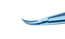 080R 8-040T Barraquer Needle Holder, 12.00 mm Fine Jaws, Curved, with Lock, Medium Size, Length 115 mm, Titanium
