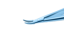 059R 8-091T Barraquer Needle Holder, 12.00 mm Strong Jaws, Curved, without Lock, Long Size, Length 125 mm, Titanium