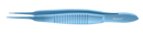 144R 4-2301T Fechtner Conjunctiva Forceps, Delicate Ring Jaws, Flat Handle, Length 108 mm, Titanium