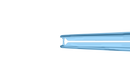 714R 4-2144T Forceps for ICRS Implantation, with 1x1 Teeth, 0.30 mm Groove, Length 85 mm, Flat Handle, Titanium