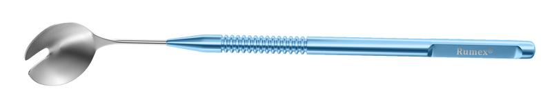 486R 16-060 Wells Enucleation Spoon, Length 145 mm, Round Titanium Handle